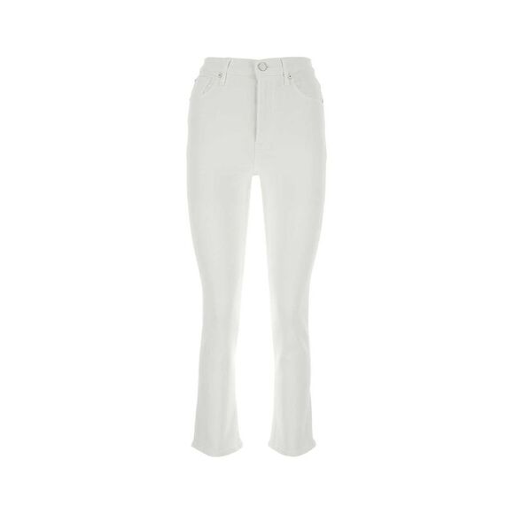 Jeans Droit 7 For All Mankind Blanc - Taille 25 - En Denim Stretch Cotton - Occasion Très Bon état